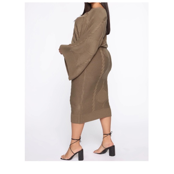 ‘Knit Happens Sweater Set’ - Olive Green - Picture 4 of 7